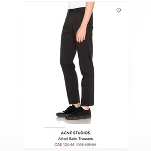 Acne studios alfred satin - mens 46 (womens 28-29)